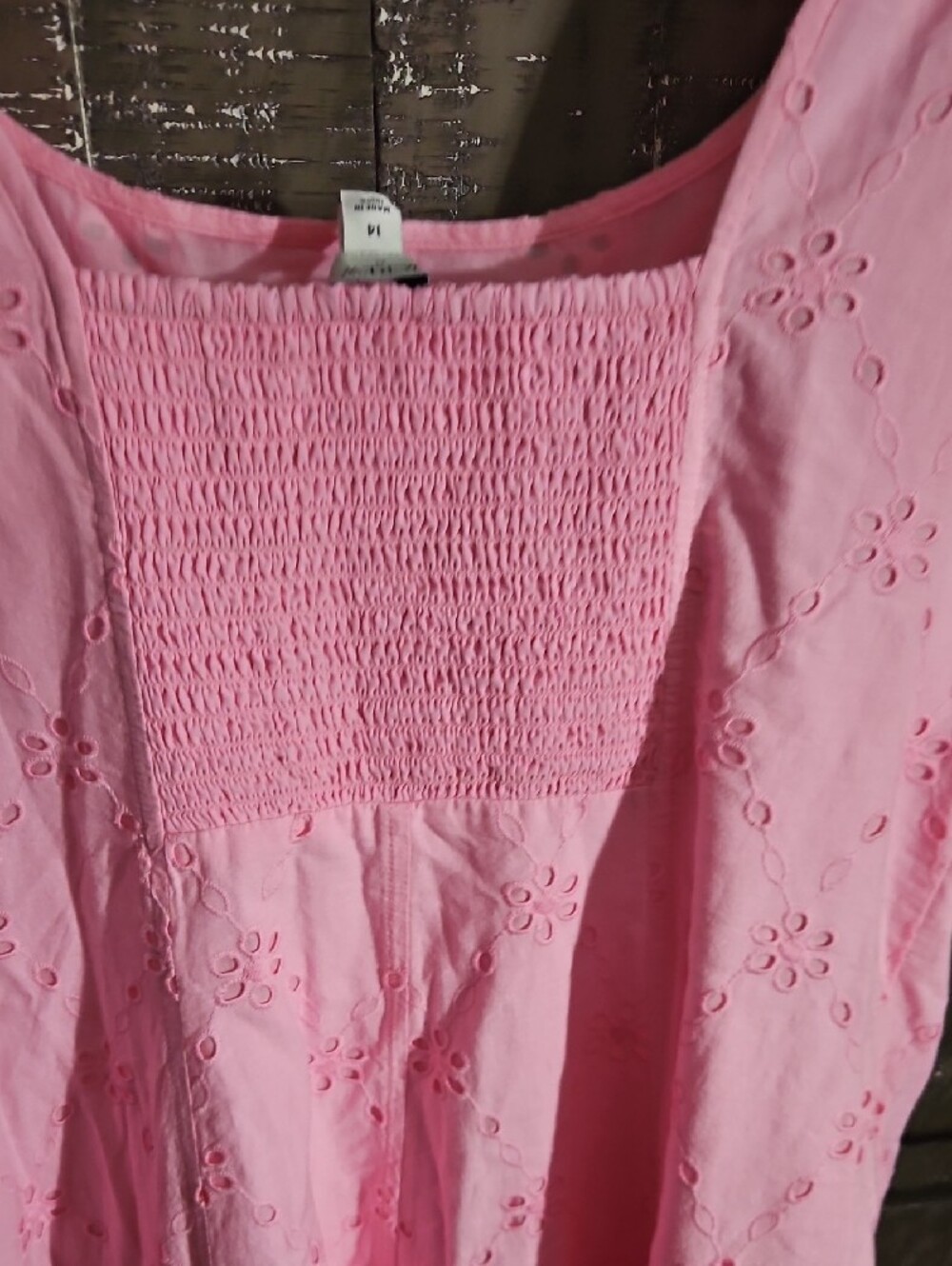 J. Crew Womens' Pink Eyelet Sundress - Picture 4 of 6